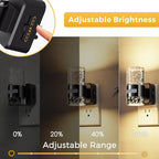 L LOHAS LED Motion Sensor Night Light,Dimmable Night Lights Plug into Wall, 2 Pack 3000K Night-Lights with 0-100 LM Adjustable, Acrylic Bubble Plug in Nightlights for Bathroom Hallway Nursery