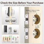 VCHOO Keyless Entry Door Lock Set WiFi Smart App Control Door Lock for Front Door Keypad Deadbolt with 2 Knobs Auto Lock One Time Codes Easy Install, Satin Nickel