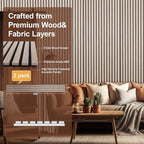 Yuzzy Wood Panels for Wall and Ceiling - 108 x 11 Inch Wood Slat Acoustic Panels 2 PCS - Modern Sound Absorbing Wall Panels for Interior Wall Decor for Home, Office, Studio - Rustic Walnut