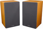 Rockville Pair ROCKSHELF 64C V2 Classic Wood 400W 6.5" Bookshelf Speakers/4 Ohm, Kevlar Woofers, Silk Dome Tweeter, MDF Cabinet, for Home Theater and Stereo Audio