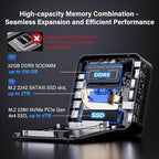 GEEKOM GT15 Max AI Mini PC, with Intel Core Ultra 9 285H&Arc 140T GPU (99 Tops), 32GB DDR5 (Not LPDDR), 1TB SSD, Windows 11 Pro, WiFi 7, Dual 2.5GbE, USB4, 8K, Desktop Computer for Home Office&Gaming