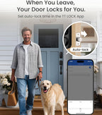 DESLOC Smart Lock B200 WiFi Version, Fingerprint Keyless Entry Door Lock, App Remote Control, Smart Locks for Front Door, WiFi Deadbolt Smart Lock, Emergency Power Port,12 Months Battery, Auto Lock