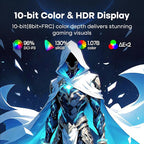 Amzfast 24 Inch Gaming Monitor 180Hz QHD 2k 2560 ×1440p Monitor, 1ms G-SYNC Compatible,Built-in Speakers,96% DCI-P3,HDR10, Height Adjustable, IPS Monitor with HDMI 2.0 x 2 & DP 1.4 x 2, AMZG24F6Q