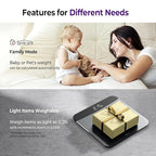 Ovutek Bathroom Scales Digital Weight, Topnotch Quality 450lb Weight Scale, Most Accurate to 0.05lb, Automatic Weighing Scale for Body Weight, Baby, Pet, Larger LED, Sturdy and Durable Base Machine