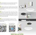 ASD 6 Pack LED Smart Recessed Lighting 6 Inch 15W, RGBW Color Changing Lights, Compatible with Alexa & Google Assistant, Dimmable 2700K-6500K Selectable RGB Lights, WiFi Bluetooth Ceiling Light, ETL