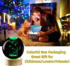 Conalisk 3D Underwater World Crystal Ball Lamp,Lifelike LED Fish Crystal Night Light,16 Colors Changing Light,Dimmable Remote Control,Desk Ocean Lamp (N)