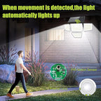 daphino 3000LM Solar Lights Outdoor with Motion Sensor,4 Head 270° Wide Angle Street Area Lights,IP65 Waterproof Security Lighting with 3 Modes(Remote,2 Pcs)