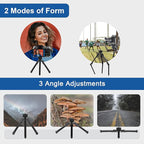 LEOFOTO Aluminum Mini Table Tripod, Weight 162g/0.35lb, Maxload 5kg/11lb, Foldable Stand, Compact Camera Spider Tripod, for Camera/Phone/Live Stream Light/Projector MT-03 Lightweight Version (MT-03S)