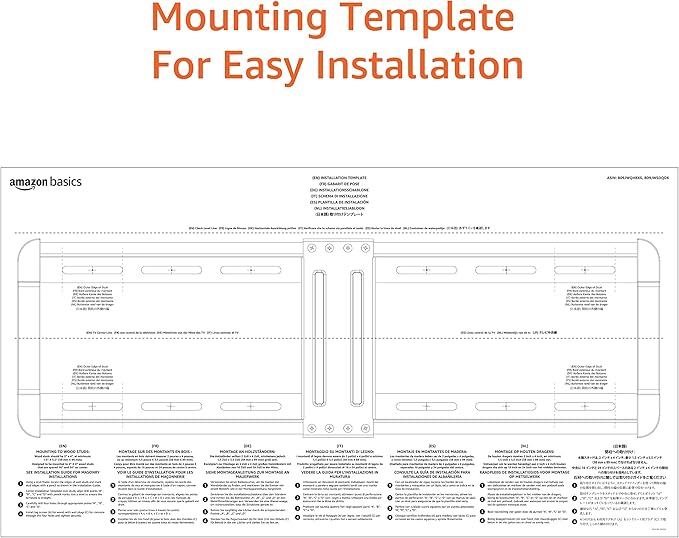 Amazon Basics Tilt TV Wall Mount with Horizontal Post Installation Leveling for 32 to 86 inch TVs, Black