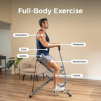 Sunny Health & Fitness Smart Row-N-Ride Glute & Leg Trainer, Foldable Squat Assist Rower with Exclusive SunnyFit App Connection