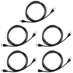 Amazon Basics RJ45 Cat 6 Ethernet Patch Cable, 1Gpbs Transfer Speed, Gold-Plated Connectors, 5 Foot - Pack of 5, Black