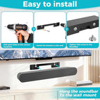 HEIWUKONG Ray Mount Compatible with Sonos Ray Wall Mount, Heavy Duty Rays TV Mount, Hidden Floating Design Soundbar Wall Bracket for Under/Above TV, Black