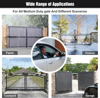 JUJIANG Automatic Gate Opener with Remote Complete Kit for Single Swing Gate Up to 770lb 16FT, Electric Gate Openers Medium Duty Single Swing Gate Opener Automatic Gate Motor 60W AC Powered PKM-C026