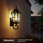 Kainozoic Motion Sensor Dawn to Dusk Outdoor Sensor Light Fixture Waterproof Porch Lights Anti-Rust Exterior Lighting Outdoor Wall Lantern Outside Wall Light for Patio Front Door Garden Garage