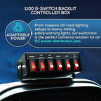 Ultra Bright Lightz 1100 6-Switch Backlit Controller Box | Emergency Vehicle Strobe Warning Lights | Siren | Speaker