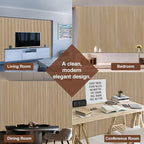 Yuzzy Wood Panels for Wall and Ceiling - 108 x 11 Inch Wood Slat Acoustic Panels 2 PCS - Modern Sound Absorbing Wall Panels for Interior Wall Decor for Home, Office, Studio - Rustic Oak