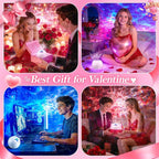 One Fire Galaxy Projector 360 Modes+15 White Noise+Bluetooth Star Projector Valentines Day Gifts Decorations Birthday Gifts Night Light Lava Lamp Teen Girl Gift for Teen Boy Gift Room Decor Led Lights