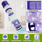 3 Packs V10 Vacuum Filter Replacement for Dyson Cyclone Series, V10 Animal, V10 Absolute, V10 Motorhead, V10 Total Clean, SV12 Series Vacuum Cleaner, Replace Part 969082-01