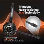 Spracht Wired Headset for Desktop Phone | Single Ear Universal Headset for Office Telephones | Mono Head Set with Microphone - Works with Polycom Digium Nortel Yealink Grandstream Cisco Zum RJ9