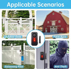 HENDUN Door Chime when Opened, Exterior Door Alarm with Remote, IP66 Waterproof Indoor/Outdoor Home Security Sensor (2 pack)