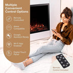 Modern Ember Highmark Traditional 44 Inch Built-in Smart Electric Fireplace Insert | Alexa/WiFi Enabled - Remote Included | Electric Firebox Heater with Multi-Color Flames | 1500W