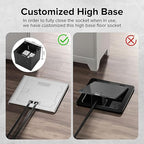 Vagueior Recessed Flat Hidden Floor Electrical Outlet Box Kit,Stainless Steel Cover with 2 * 20A+ 1 * 15A Receptacle Outlet,+2 * 5V/4.8A USB Port+1*RJ45 Port,UL Certified,Silver