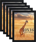 TKYGU 10x16 Picture Frame Set of 5,Wooden Frame 10x16 Wall Gallery Poster Photo frame with Durable Shatter Resistant Plexiglass for Wall Mounting Family -friend- wedding best gift