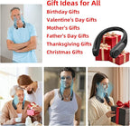 Portable Neck Fan,Personal Wearable Bladeless Fan,LED Display,4-Speeds,6000mAh USB Rechargeable,360° Strong Cooling Wind,Hands Free,White Elephant Gift,Christmas Gifts for Men Women Dad Mom (Black)