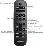 PHILIPS FX10 Bluetooth Stereo System for Home with CD Player , MP3, USB, FM Radio, Bass Reflex Speaker, 230 W, Remote Control Included