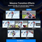 Yinker 5.5 Inch LCD Screen Video Mixer Switcher 4-Channel HDMI Live Stream Switcher, Support PST PGM, 1080P 60FPS USB Recording, USB 3.0 Streaming, PTZ Control