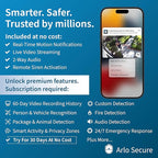 Arlo Video Doorbell 2K (2nd Gen, Latest Release), Wireless or Wired Option, 2-Way Audio, Night Vision, Head to Toe Video View, Package Detection, Person & Vehicle Recognition, 1-Month Secure Plan
