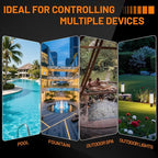 T104M Mechanical Timer Switch Mechanism Only, Heavy-Duty Timer Switch for Pool Pumps, 120V 40A DPST, 24-Hour 12 ON/Off Cycles - for Lights, Water Heaters, Fans, HVAC Systems