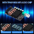 ZK-1002 Bluetooth 5.0 Audio Amplifier Board, 100W x 2 2.0 Channel Mini HiFi Power Amplifier Receiver with Volume Control, BT and AUX Inputs, DC 5-27V Stereo AMP Module for Home DIY Speakers