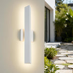 Tarentlight 21.9IN LED Outdoor Aluminum Wall Lights,20W Dimmable, IP65 Waterproof, Modern Textured White Indoor & Exterior Lighting Fixtures, Long Exterior Wall Lights for Garage, Front Door