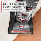 Hoover WindTunnel Cord Rewind Pro Bagless Vacuum Cleaner, Corded Upright Vacuum Cleaner for Carpet and Hard Floor, Automatic Cord Rewind, Corded Vacuum Cleaners for Home Use