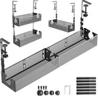 Multi-Model Under Desk Cable Management 2 Pack Metal Under Desk Wire Management Tray Clamp Mount Under Table Cord Management No Damage The Desk