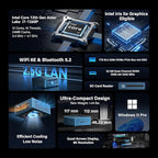 GEEKOM Low Power Mini PC(3-Year Coverage) IT12[Best Intel NUC12 Alternative] with Intel i7-1260P Mini Computers,32GB RAM/1TB SSD(Expandable, Not LPDDR) Windows 11 Pro Desktop PC,USB 4/8K/SD(UHS-II)