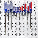 TROPEK 71-Piece Bracket Kit | Compatible with Wall Control | Assorted Hooks to hangscrewdrivers sockets Pliers Hammers Calipers Merchandise Scissors Paint Brushes for Tool Wall Organization
