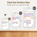Digital Touchscreen Calendar 10.1 Inch – Interactive Electronic Calendar & Smart Family Hub with Cross-Device Sync, Schedules Reminders, Chore Chart, Rewards & Photo Display, Desk Mount