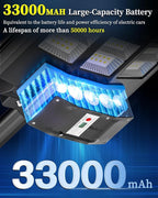 Gefolly SL-7000W Solar Street Light Outdoor 700000LM Wide Angle Commercial Parking Lot Lights Dusk to Dawn 6500K Flood Security Light IP67 Lamp for Basketball Court, Yard