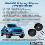 FLOVENTIS 1.25" Straight Air Helper Spring Spacer, Heavy-Duty Steel Compatible with Ford F150/F250/F350, Chevy, GMC, Ram, Toyota Air Springs Lift Spacer (7X1267)