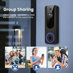 VanaOrbi 1080p WiFi Video Doorbell Camera Wireless, Battery Powered, AI Human and Motion Detection, 2 Way Talk, Night Vision, Cloud Storage, 2.4G WiFi Only, Indoor/Outdoor Surveillance