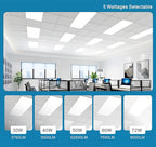 2x4 FT LED Light Flat Panel, 40-72W, 5 CCT 3K | 3.5K | 4K | 5K | 6.5K, Dimmable Recessed Drop Ceiling Lights, 3750/5000/6250/7500/9000 Lumens, Lay in Fixture for Office, 120-277V, UL DLC(24 Pack)