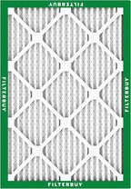 Filterbuy 23x23x1 Air Filter MERV 8 Essential Dust & Allergy Defense (2-Pack), Electrostatic Pleated HVAC AC Furnace Filters Replacement, Made in USA (Actual Size: 22.50 x 22.50 x 0.75)