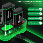 Upgraded Charger for Xbox One Controller Battery Pack with Four USB C Xbox Rechargeable Battery Pack Series X|S, One S/One X/Elite Controller Charger Station Accessories