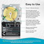 T104M Mechanical Timer Switch Mechanism Only, 208-277V 40A DPST, Heavy Duty Outdoor Timer for Pool Pump, Water Heater, Lighting – 24-Hour, 12 ON/Off Cycles.