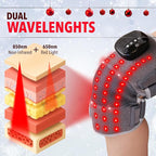 FORTHiQ RED+ Knee Brace with Heat and Red Light Therapy, Knee Massager with 5 Intensity Levels, 52 Red & Infrared Lights, Cordless, Adjustable for Knees, Elbows & Shoulders, FSA-HSA Eligible, 2 Pieces