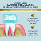 LIVFRESH Toothpaste Gel, Clinically Proven to Remove Plaque 250% Better, Improves Gum Health 190% Better, Prevents & Reduces Tartar, Peppermint