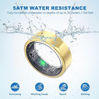 Smart Ring for Women Men, Valentine's Day Gifts, Minimalist Fitness Ring with Heart Rate, Stress, Sleep, Step, Calorie Tracking, 5ATM Waterproof for iPhone and Android,No Subscription (Rose Gold, 9)