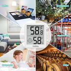 Indoor Humidity Meter Hygrometer 3Pack, Room Thermometer for Accurate Room Temperature Monitor, Digital Hygrometer with Indoor Thermometer for Home, Baby Nursery, and Humidity Sensor Enhanced Comfort